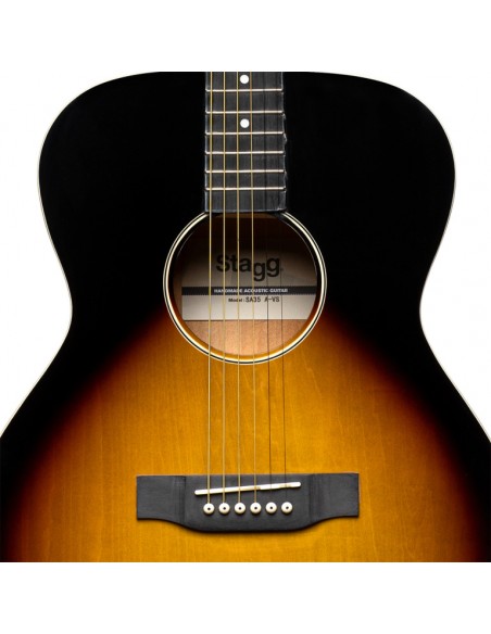 Auditorium guitar with basswood top, sunburst