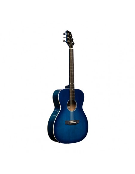 Auditorium guitar with basswood top, blue