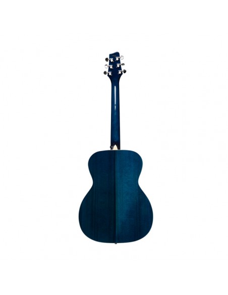 Auditorium guitar with basswood top, blue