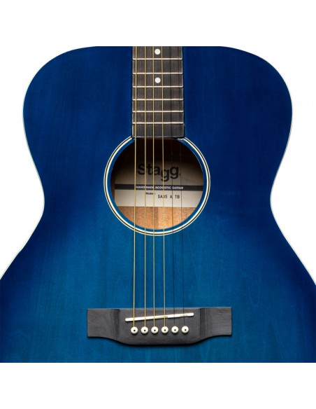 Auditorium guitar with basswood top, blue