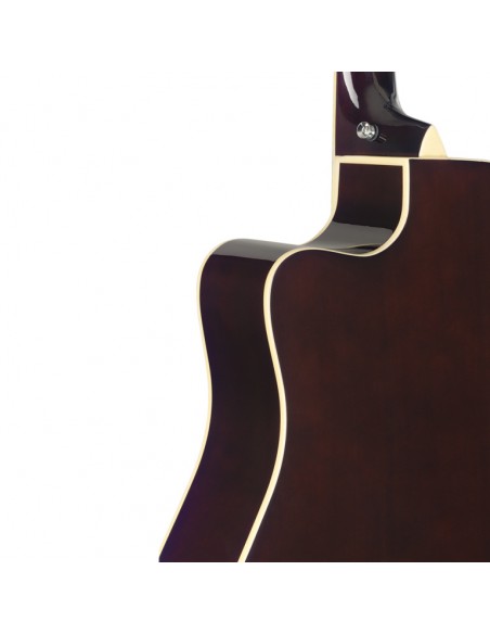 Cutaway acoustic-electric Slope Shoulder dreadnought guitar, natural colour