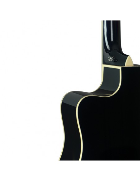 Cutaway acoustic-electric Slope Shoulder dreadnought guitar, black