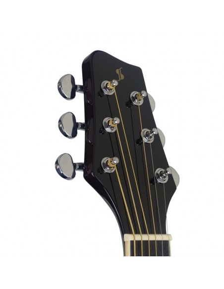 Cutaway acoustic-electric Slope Shoulder dreadnought guitar, black
