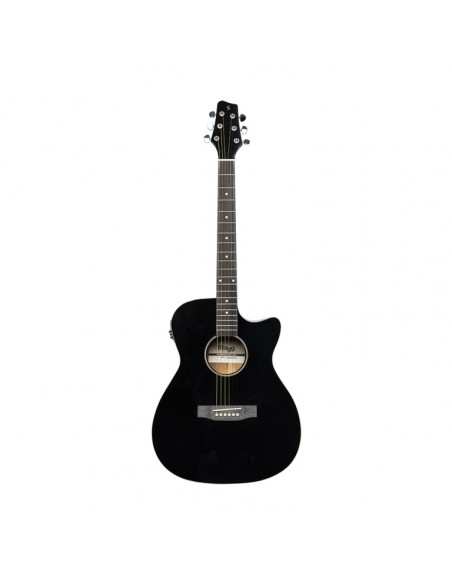 Cutaway acoustic-electric auditorium guitar, black