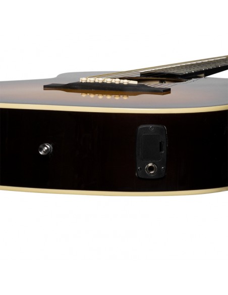 Cutaway acoustic-electric auditorium guitar, sunburst