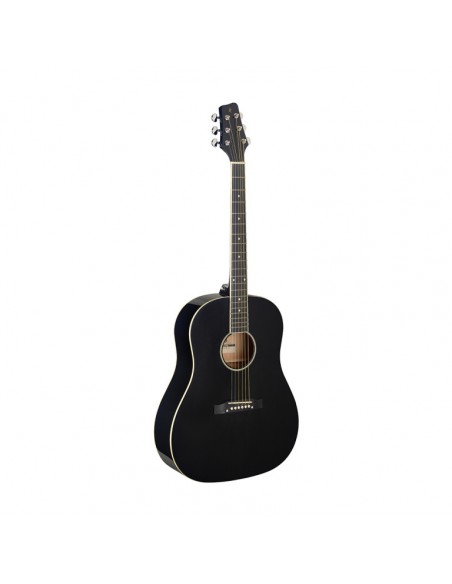 Slope Shoulder dreadnought guitar, black, left-handed model