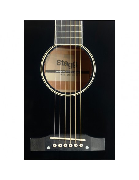 Slope Shoulder dreadnought guitar, black, left-handed model
