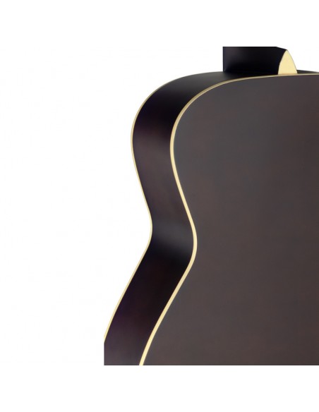 Auditorium guitar with basswood top, sunburst, left-handed model