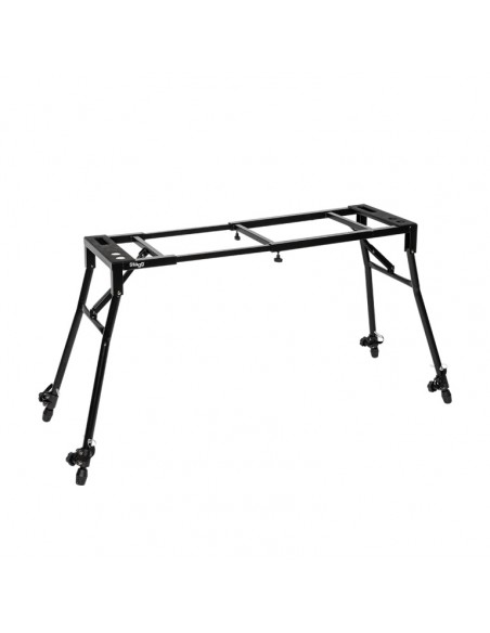 Adjustable mixer or keyboard stand with sloped legs
