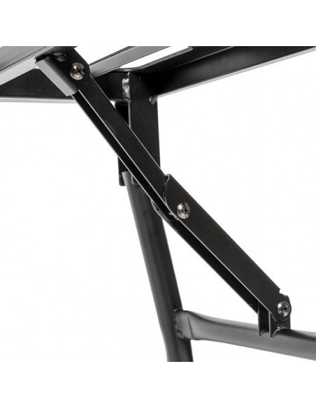 Adjustable mixer or keyboard stand with sloped legs