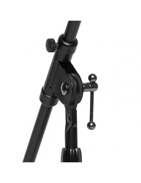 Microphone boom stand, to mount on a keyboard stand