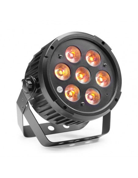 King Par with 7 x 8-watt RGBWAUV (6 in 1) LED