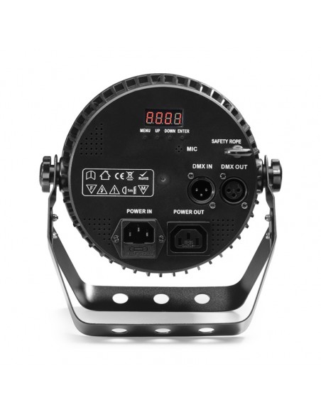 King Par with 7 x 8-watt RGBWAUV (6 in 1) LED
