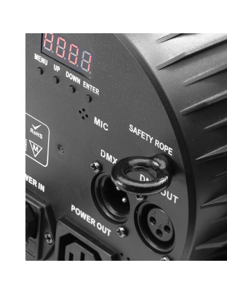 King Par with 7 x 8-watt RGBWAUV (6 in 1) LED