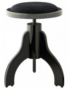 Matt black piano stool with...