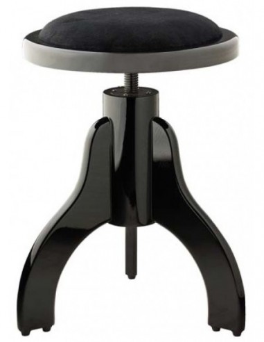 Highgloss black piano stool with...
