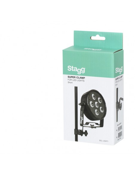 Lighting holder, with clamp, short