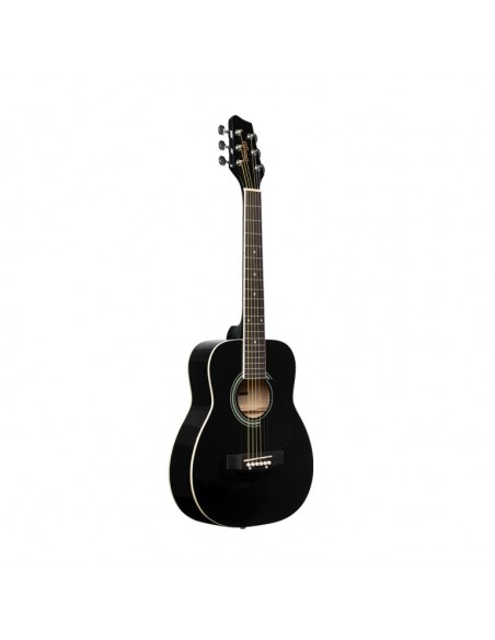 1/2 black dreadnought acoustic guitar with basswood top