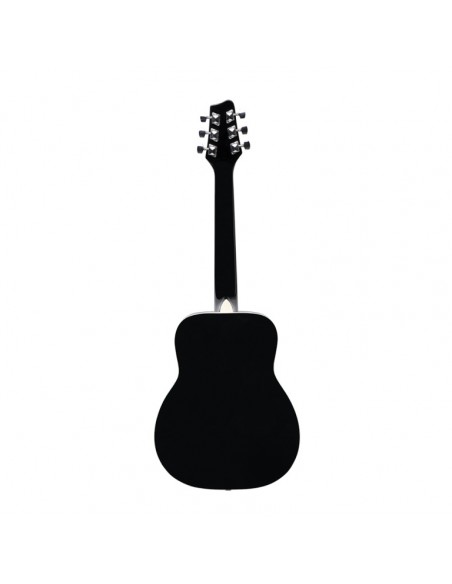 1/2 black dreadnought acoustic guitar with basswood top