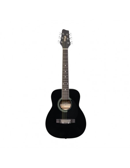 1/2 black dreadnought acoustic guitar with basswood top