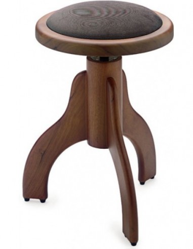 Matt piano stool, walnut colour, with...