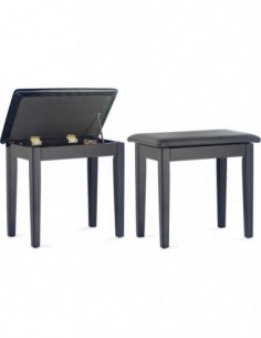 Matt black piano bench with...