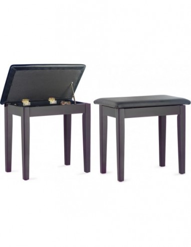 Matt piano bench, rosewood colour,...