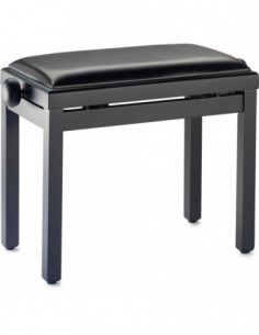 Matt black piano bench with...
