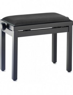 Matt black piano bench with...