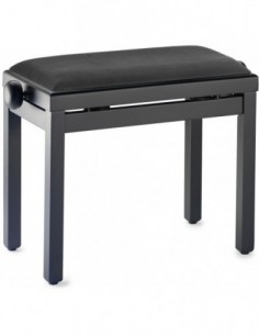 Matt black piano bench with...