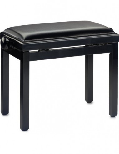 Highgloss black piano bench with...