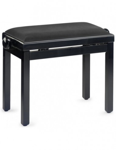 Highgloss black piano bench with...