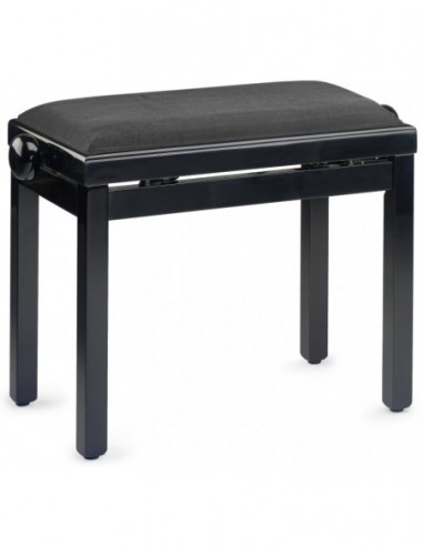 Highgloss black piano bench with...