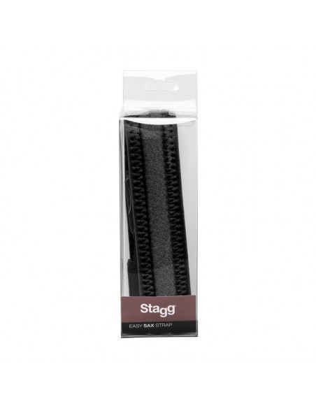 Fully-adjustable Easy saxophone strap with soft neck padding, black