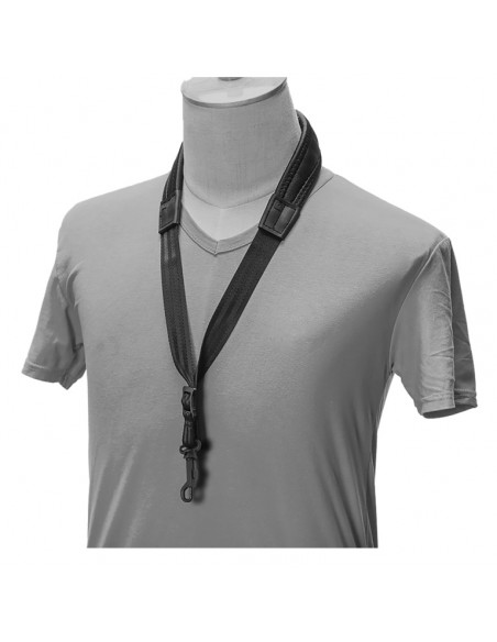 Fully-adjustable Easy saxophone strap with soft neck padding, black