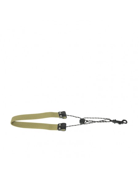 Fully-adjustable GoodGroove saxophone strap with soft neck padding, olive green