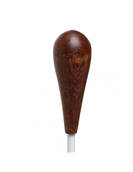 Wooden baton with teardrop-shaped handle