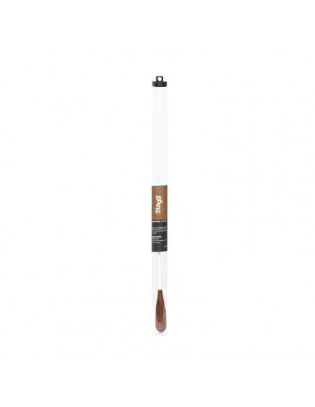 Wooden baton with elliptical handle