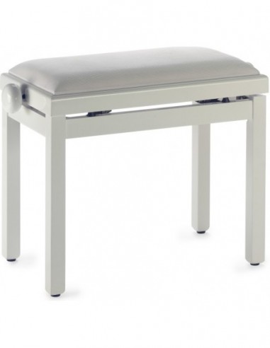 Highgloss piano bench, pearl white...