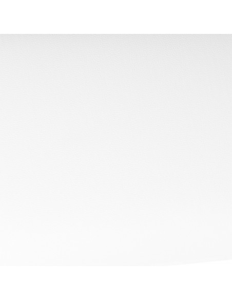 Matt white piano bench with white vinyl top