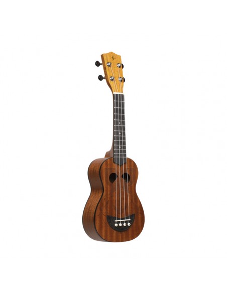 Tiki series soprano ukulele with sapele top, Eh finish, with black nylon gigbag