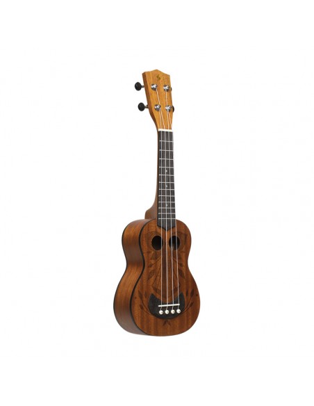 Tiki series soprano ukulele with sapele top, Oh finish, with black nylon gigbag