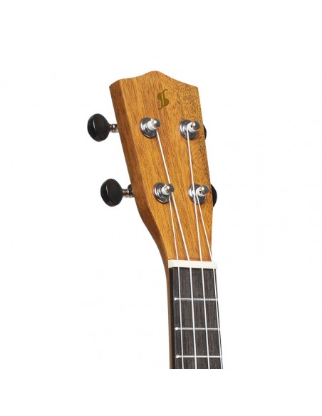 Tiki series soprano ukulele with sapele top, Oh finish, with black nylon gigbag