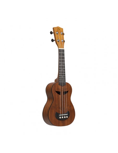 Tiki series soprano ukulele with sapele top, Ah finish, with black nylon gigbag