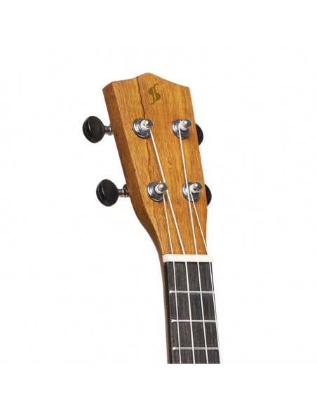 Tiki series soprano ukulele with sapele top, Ah finish, with black nylon gigbag