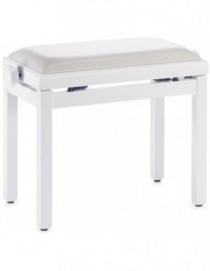 Matt white piano bench with...