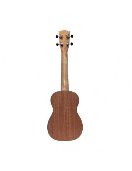Tiki series concert ukulele with sapele top, Hewa finish, with black nylon gigbag