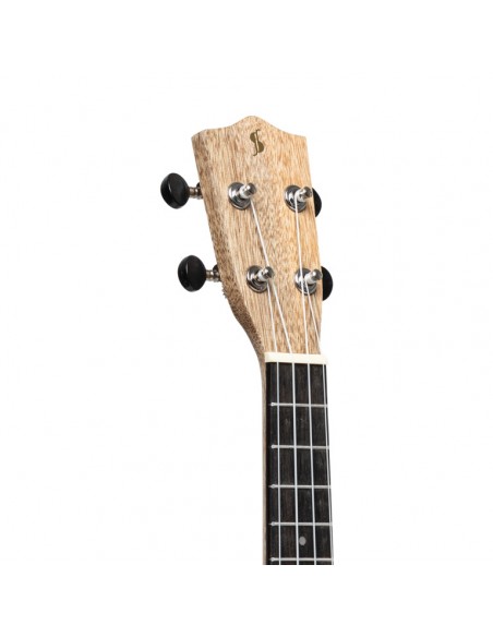 Tiki series concert ukulele with sapele top, Hewa finish, with black nylon gigbag