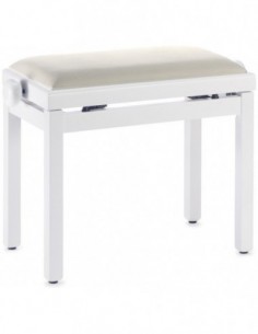 Matt white piano bench with...