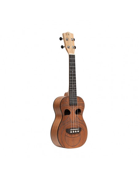 Tiki series concert ukulele with sapele top, Maio finish, with black nylon gigbag